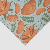 ワイルドフラワーオレンジポピー赤ちゃんシャワー 薄葉紙 (詳細)