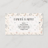 ワイルドフラワーオンアイボリーおむつラッフル エンクロージャーカード (正面)