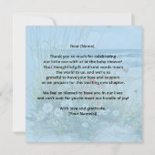 ワイルドフラワーオンザビーチベビーシャワー サンキューカード (裏面)