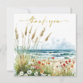ワイルドフラワーオンザビーチベビーシャワー サンキューカード (正面)