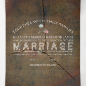 ワイルドフラワーオークウッド結婚ズスイート 三つ折り招待状 (内部中)