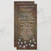 ワイルドフラワーオークウッド結婚式 プログラム (正面/裏面)