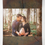 ワイルドフラワーオークウッド、ベビーシャワースイート 三つ折り招待状 (内部中)