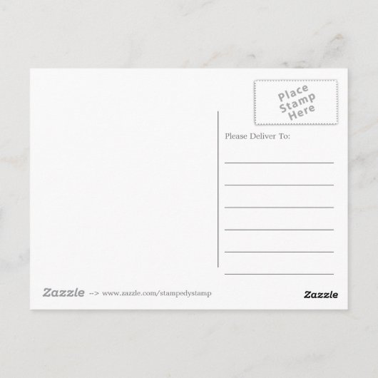 ワイルドフラワーオーク材の母の日 ポストカード (裏面)