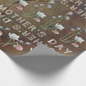 ワイルドフラワーオーク材の母の日 ラッピングペーパー (角)