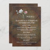 ワイルドフラワーオーク結婚ウッドのメニュー メニュー (正面/裏面)