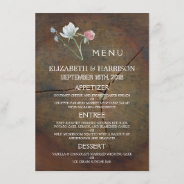 ワイルドフラワーオーク結婚ウッドのメニュー メニュー