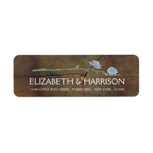 ワイルドフラワーオーク結婚ウッド ラベル (正面)