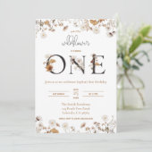 ワイルドフラワーオータムファースト誕生日 招待状 (スタンド正面)