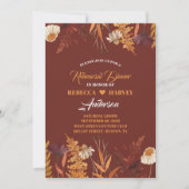ワイルドフラワーオータム秋の結婚式リハーサルディナー 招待状 (正面)