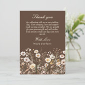 ワイルドフラワーオータム秋結婚フローラ サンキューカード (スタンド正面)