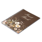 ワイルドフラワーオータム秋結婚フローラ ノートブック (左側)