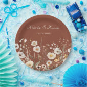 ワイルドフラワーオータム秋結婚フローラ ペーパープレート (パーティー)