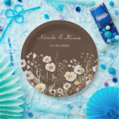 ワイルドフラワーオータム秋結婚フローラ ペーパープレート (パーティー)