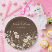 ワイルドフラワーオータム秋結婚フローラ ペーパープレート (パーティー)