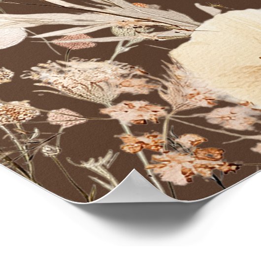 ワイルドフラワーオータム秋結婚フローラ ポスター (角)