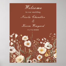 ワイルドフラワーオータム秋結婚フローラ ポスター