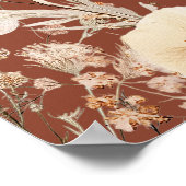 ワイルドフラワーオータム秋結婚フローラ ポスター (角)