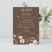ワイルドフラワーオータム秋結婚フローラ 出欠カード (スタンド正面)