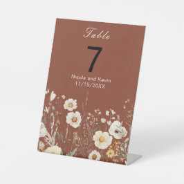 ワイルドフラワーオータム秋結婚フローラ 台座サイン