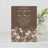 ワイルドフラワーオータム秋結婚フローラ 招待状 (スタンド正面)