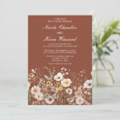 ワイルドフラワーオータム秋結婚フローラ 招待状 (スタンド正面)