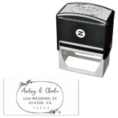 ワイルドフラワーオーバルリースアドレス セルフインキングスタンプ (インサイチュ)