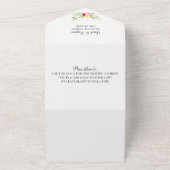 ワイルドフラワーオールインワンベビーシャワー招待状 オールインワン招待状 (外側)