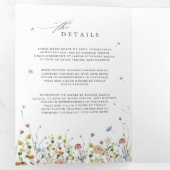 ワイルドフラワーオールインワン三重結婚式招待状 三つ折りプログラム (内部最初)