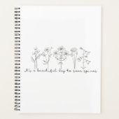 ワイルドフラワーカイロプラクティック、カイロプラクター、背骨、 プランナー手帳 (正面)