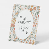 ワイルドフラワーカスタムのサインテンプレート 台座サイン (正面)