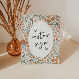 ワイルドフラワーカスタムのサインテンプレート 台座サイン