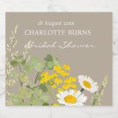 ワイルドフラワーカスタムズブライダルシャワー リキュールボトルラベル (シングルラベル)