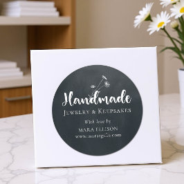 ワイルドフラワーカスタムブラック手作り製品包装 ラウンドシール