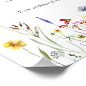 ワイルドフラワーカスタム文字標識 ポスター (角)