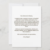 ワイルドフラワーカスタム文字赤黄フェミニン色 サンキューカード (裏面)