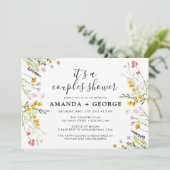 ワイルドフラワーカップルのシャワーパーティの招待状 招待状 (スタンド正面)