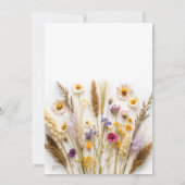 ワイルドフラワーカップルのシャワー 招待状 (裏面)