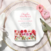 ワイルドフラワーカップルのシャワー 招待状