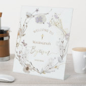 ワイルドフラワーカトリック洗礼式の歓迎サイン 台座サイン (インサイチュ)