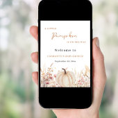 ワイルドフラワーカボチャの赤ちゃんシャワーへようこそ ポスター