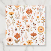 ワイルドフラワーカボチャ秋ベビーシャワー フェイバータグ (裏面)