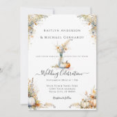 ワイルドフラワーカボチャ秋葉フローラ結婚ズ 招待状 (正面)