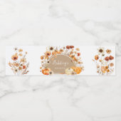 ワイルドフラワーカボチャ赤ちゃんシャワー ペットボトルラベル (シングルラベル)