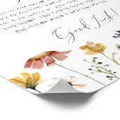 ワイルドフラワーカラフルおしゃぶり狩り標識 ポスター (角)