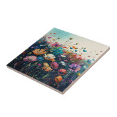 ワイルドフラワーカラフルのアートワーク タイル (側面)