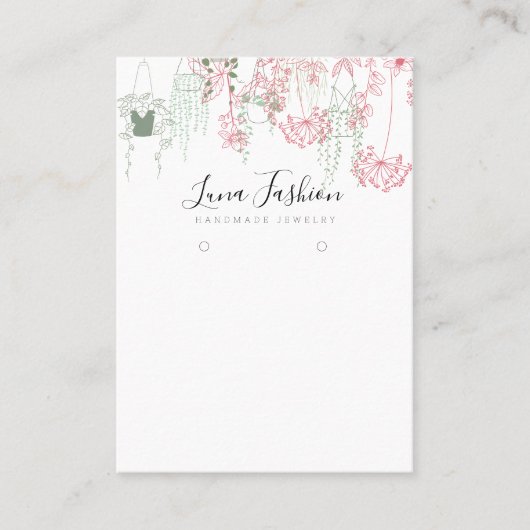 ワイルドフラワーカラフルのイヤリングのコレクション表示 コーリングカード (正面)