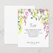 ワイルドフラワーカラフルのウェディングレセプション (正面/裏面)