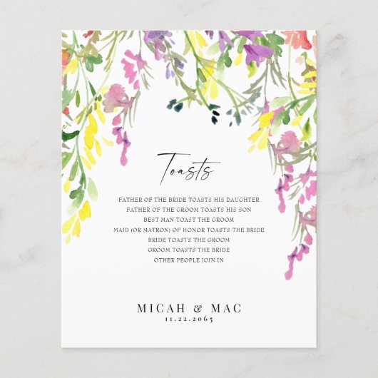 ワイルドフラワーカラフルのウェディングレセプション (正面)