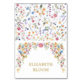 ワイルドフラワーカラフルのテーブルの座席座席表 テーブルナンバー (正面)